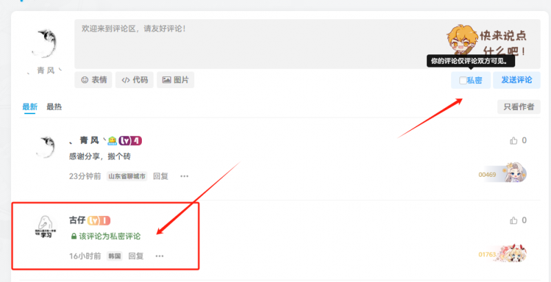 子比主题美化 – 评论区中添加“私密”评论功能代码美化教程 - 狐狸资源网